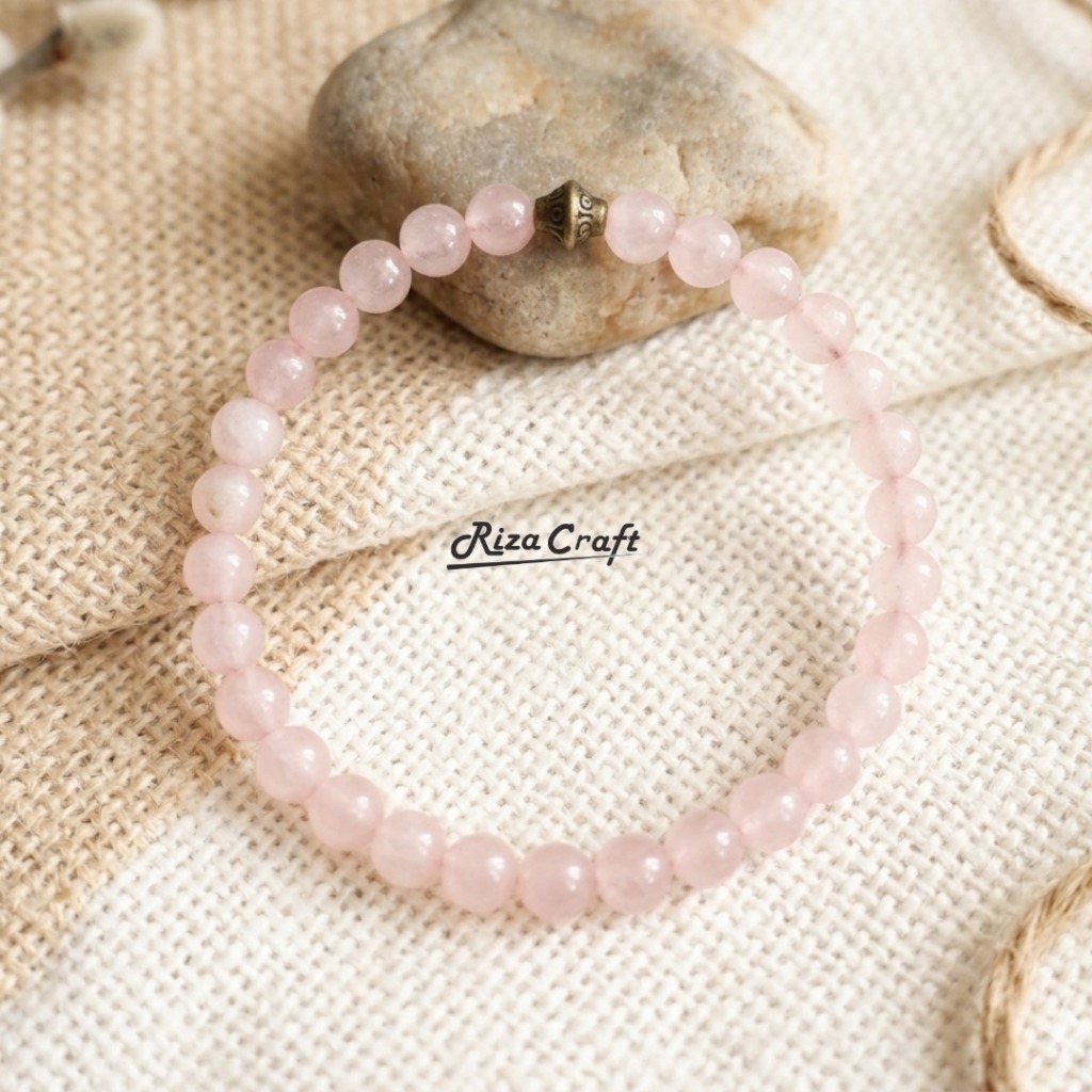 Gelang Batu Rose Quartz