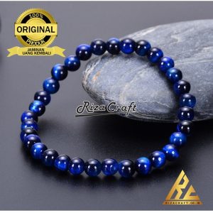 Gelang Batu Tiger Eye Biru