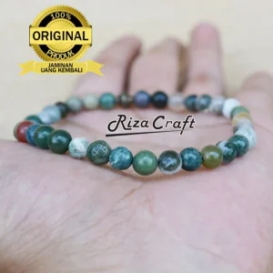 Gelang Tasbih Batu Asli Indian Agate