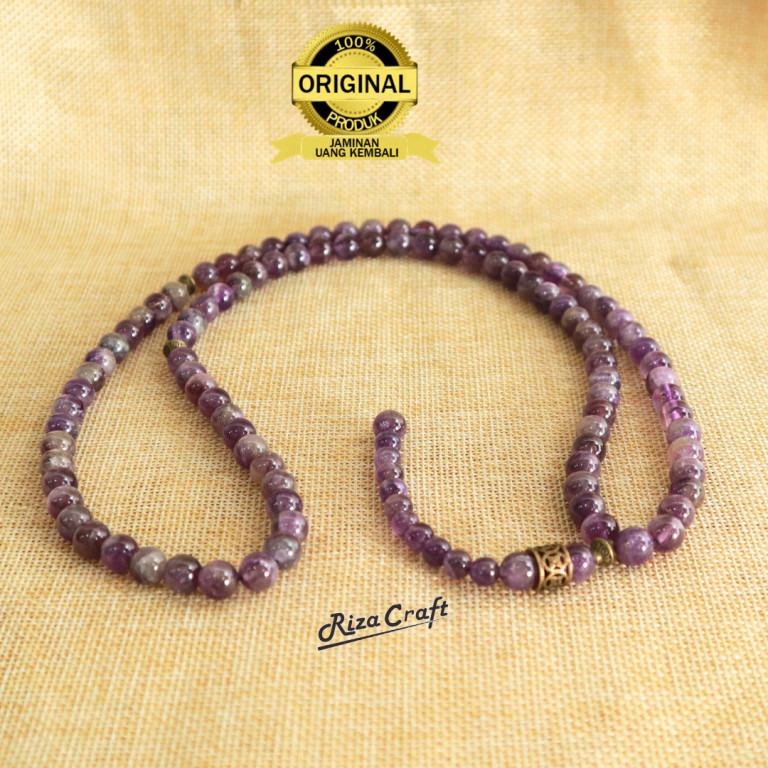 Tasbih Batu Kecubung Ungu Asli Kalimantan