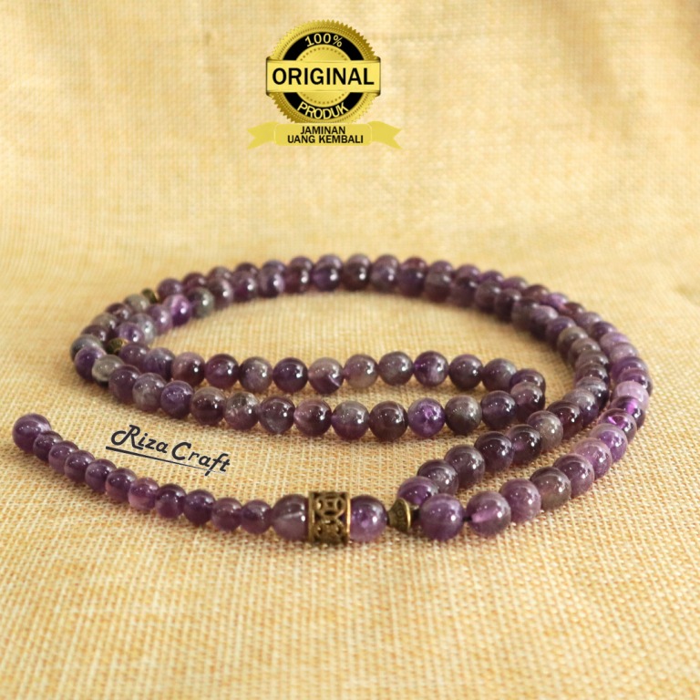 Tasbih Batu Kecubung Ungu Asli Kalimantan