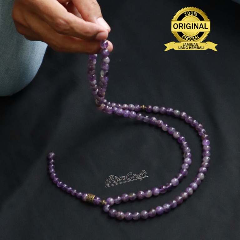 Tasbih Batu Kecubung Ungu Asli Kalimantan