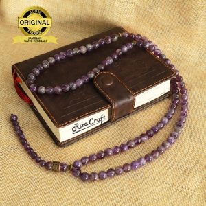 Tasbih Batu Kecubung Ungu Asli Kalimantan