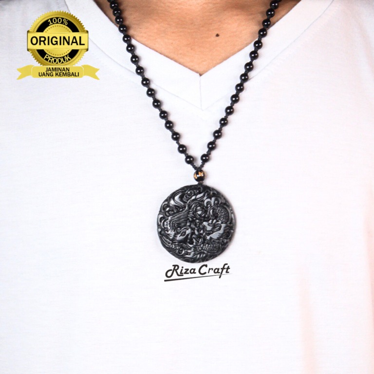 Kalung Kesehatan Batu Giok Hitam