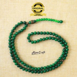 Tasbih Batu Giok Hijau Lumut