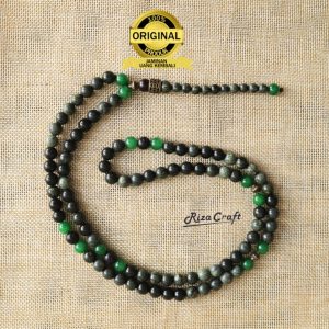 Tasbih Batu Giok Hitam Black Jade