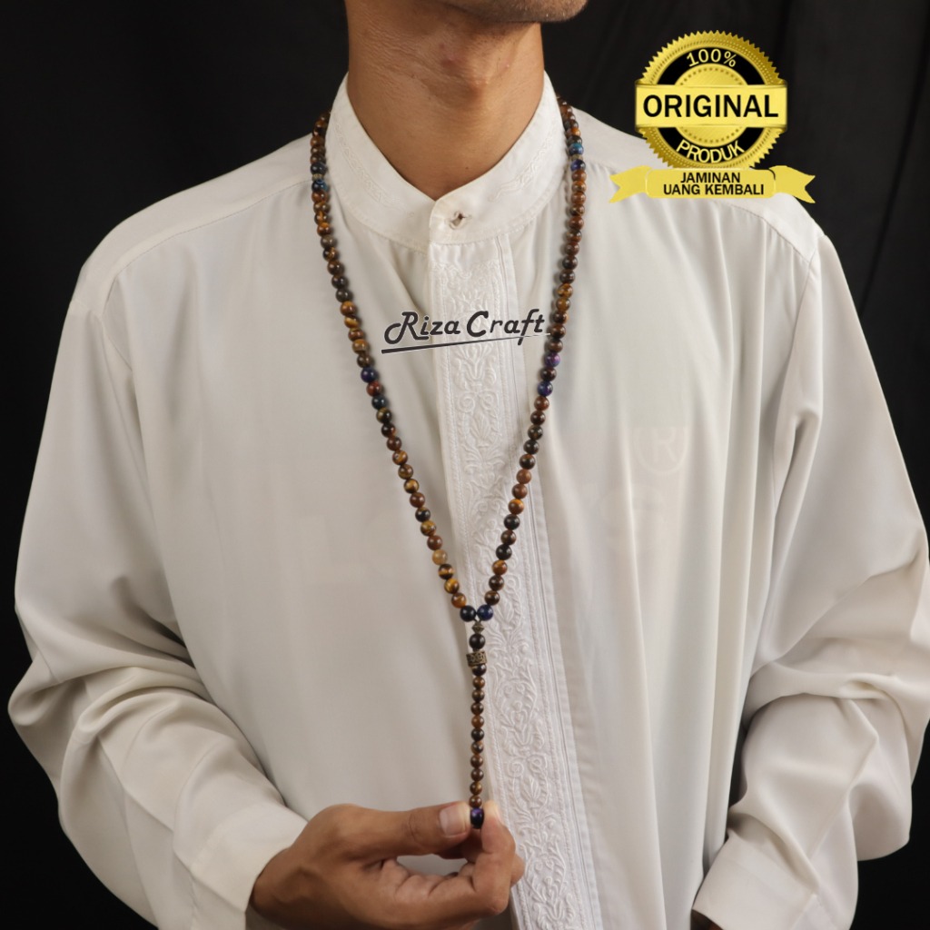 Tasbih Batu Tiger Eye Asli