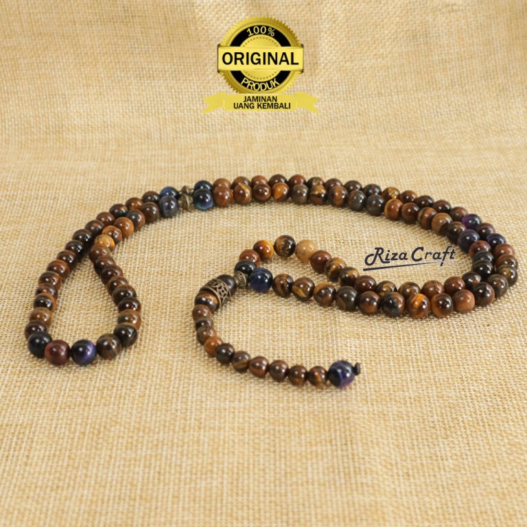 Tasbih Batu Tiger Eye Asli