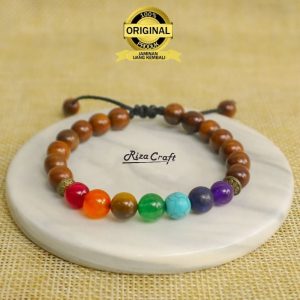 Gelang 7 Cakra ASLI Kayu Kokka