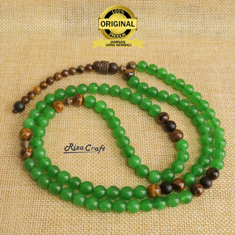 Tasbih Batu Giok Hijau Asli Cina