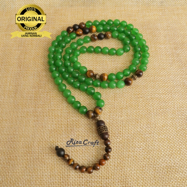 Tasbih Batu Giok Hijau Asli Cina