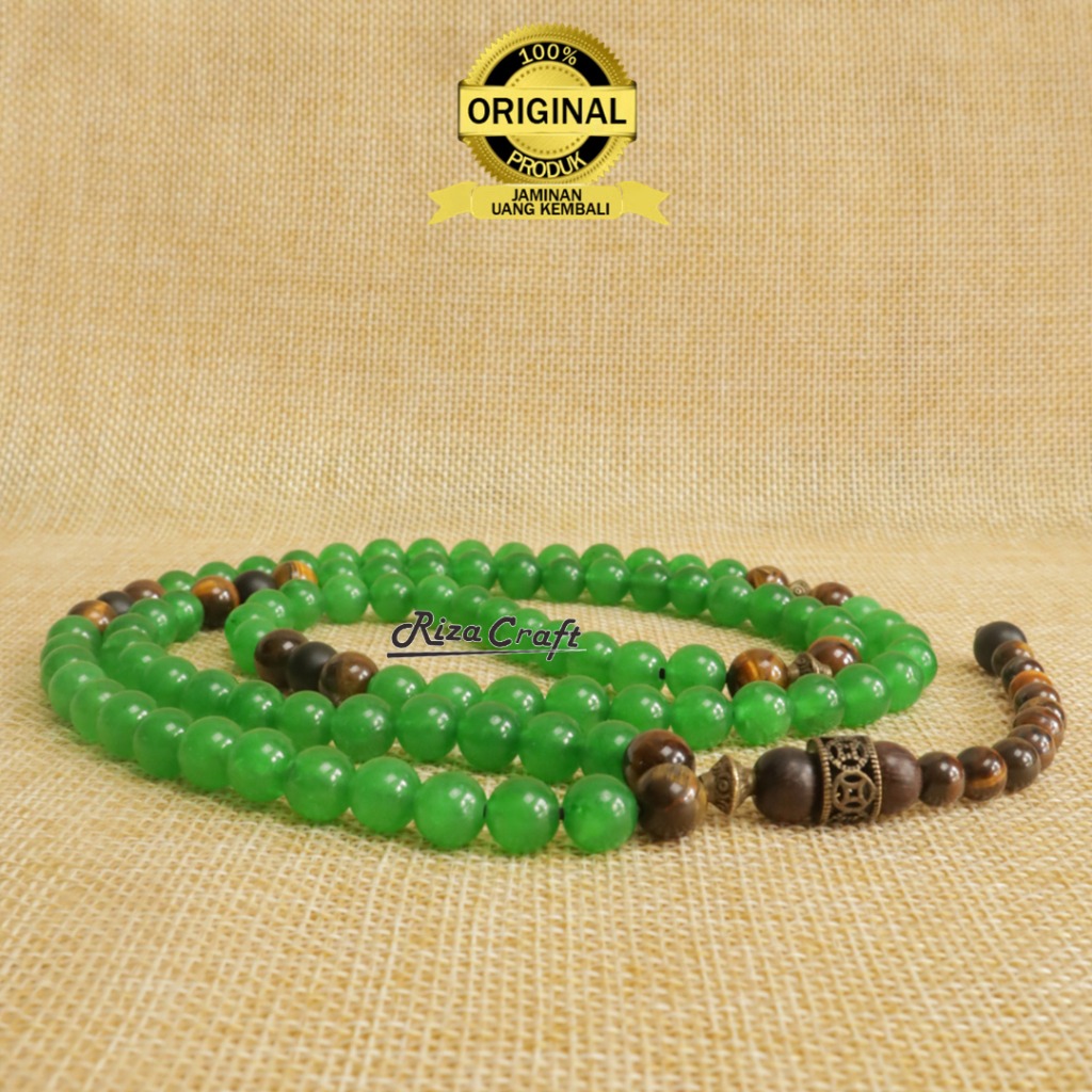 Tasbih Batu Giok Hijau Asli Cina