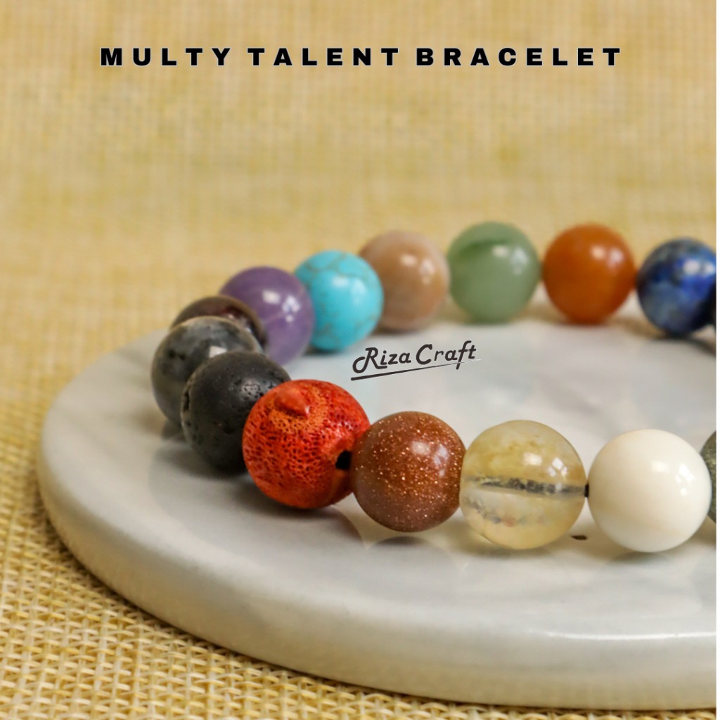 Gelang 20 Batu Alam Kristal