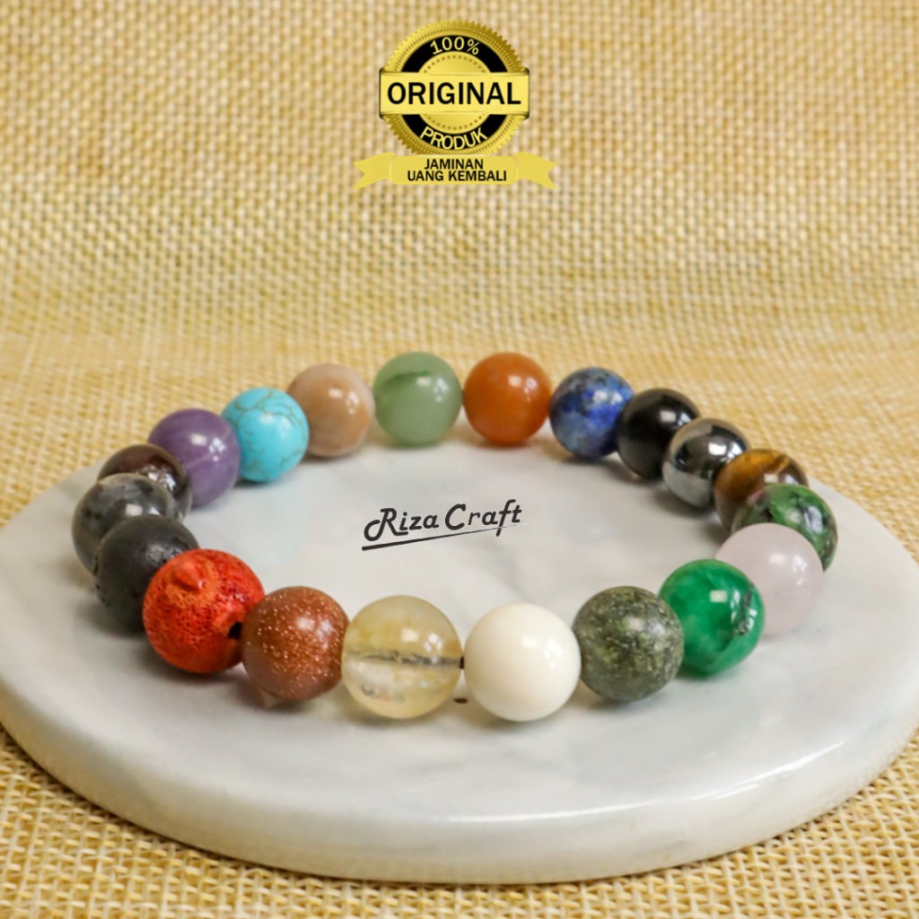 Gelang 20 Batu Alam Kristal