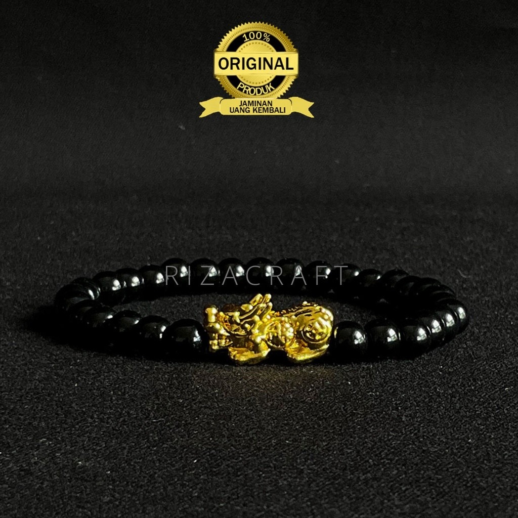Gelang Batu Hitam Pixiu Naga