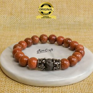 Gelang Batu Pasir Emas Kuning Natural