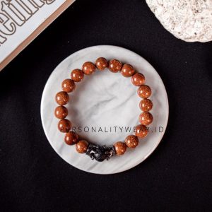 Gelang Batu Pasir Emas Kuning Natural