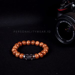 Gelang Batu Pasir Emas Kuning Natural