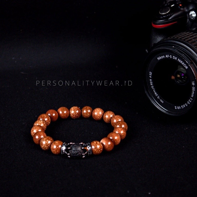 Gelang Batu Pasir Emas Kuning Natural
