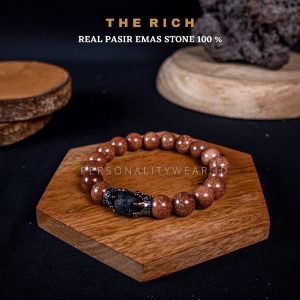 Gelang Batu Pasir Emas Kuning Natural