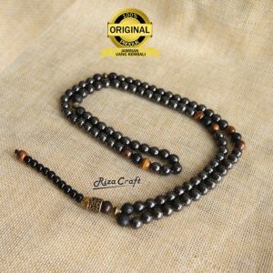 Tasbih Batu Badar Besi Hitam Alam