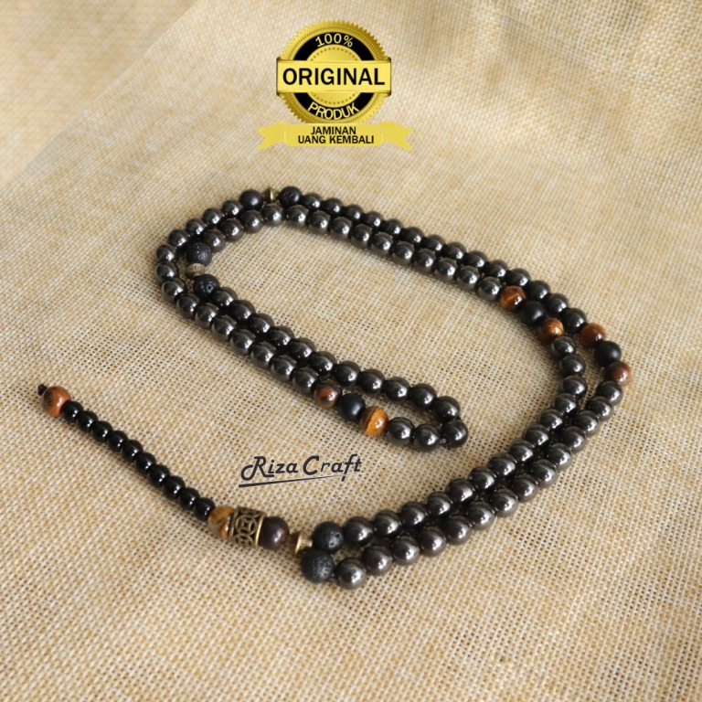 Tasbih Batu Badar Besi Hitam Alam